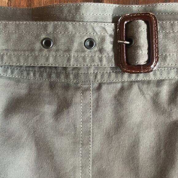 Vintage Salvatore FERRAGAMO Belted Military Skirt UTILITY Sz 12 (Runs Small) - Picture 4 of 9